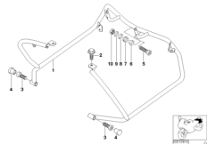 Защитная дуга Зд/Дополнительные элементы для BMW 259T R 1100 RT 96 (0413,0418) 0 (схема запасных частей)