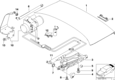Багажная дверь/детали для BMW E38 750iLP M73N (схема запасных частей)