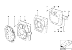 Компрессор и дополнит.элементы для BMW E36 325i M50 (схема запасных частей)