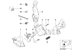 Дополн.вентилятор и дополн. элементы для BMW 259T R 850 RT 96 (0412) 0 (схема запасных частей)