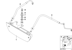 Масляный радиатор спецавтомобиля для BMW 259R R 850 R 94 (0401,0406) 0 (схема запасных частей)