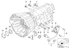 A5S440Z Дополн.элементы/уплотнители для BMW E39 540iP M62 (схема запасных частей)