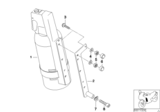 Огнетушитель/ кроншейн для BMW R13 F 650 GS 00 (0172,0182) 0 (схема запасных частей)