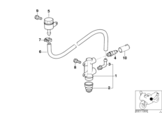 Главный тормоз.цилиндр торм.мех.зад.кол. для MOTO E169 F 650 94 (0161) 0 (схема запасных частей)