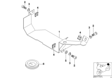 Держатель антенны спецавтомобиля для BMW 259T R 1100 RT 96 (0413,0418) 0 (схема запасных частей)