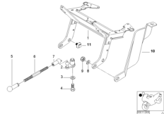 Кронштейн фары для MOTO 259R R 1100 R 94 (0402,0407) 0 (схема запасных частей)