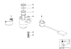Выключатель зажигания и стартера для MOTO K41 K 1200 RS 01 (0547,0557) 0 (схема запасных частей)