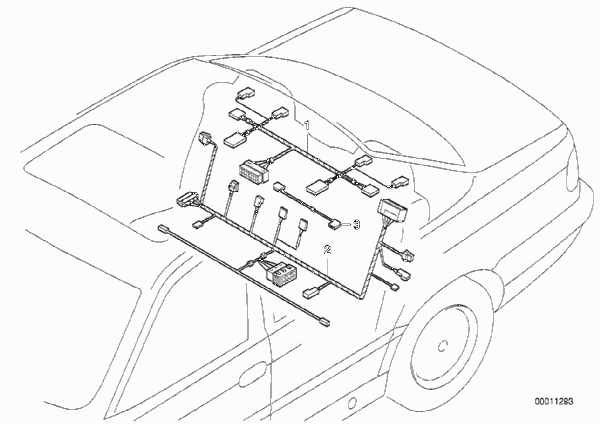 Провода сиденья Зд для BMW E38 750iLS M73N (схема запчастей)