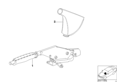 Индивид.рычаг стояночного тормоза/чехол для BMW E39 M5 S62 (схема запасных частей)