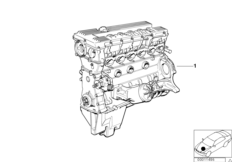 Силовой агрегат для BMW E34 M5 S38 (схема запасных частей)