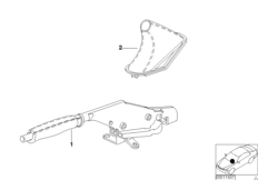 Индивид.рычаг стояночного тормоза/чехол для BMW E36 316i M43 (схема запасных частей)