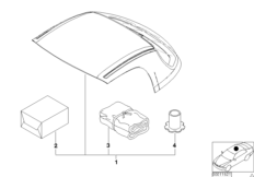 Дооснащение жесткой цельносъемной крышей для BMW Z3 Z3 1.9 M44 (схема запасных частей)
