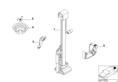 Бортовой инструмент/ домкрат для BMW E38 750iLP M73N (схема запасных частей)