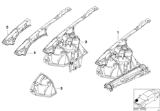 Брызговик Пд для BMW E46 M3 S54 (схема запасных частей)