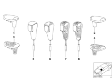 Ручки рычага управления / кожухи для BMW Z3 Z3 2.0 M52 (схема запасных частей)
