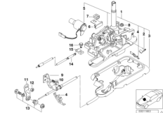 Механизм ПП стептроник АКПП для BMW E39 540iP M62 (схема запасных частей)