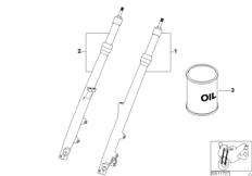 Стержень вилки для BMW 59C1 R 1200 C 97 (0424,0434) 0 (схема запасных частей)