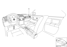 Инд.дерев.накладка перчаточного ящика для BMW E36 316i M43 (схема запасных частей)