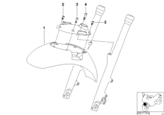 Брызговик Пд для BMW 59C3 R 1200 C Indep. 00 (0405,0433) 0 (схема запасных частей)