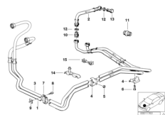 Охлаждение трансмиссионного масла для BMW E30 325e M20 (схема запасных частей)