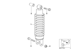 амортизационная стойка Зд для BMW 259S R 1100 RS 93 (0411,0416) 0 (схема запасных частей)