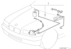 система поддержания заданной скорости для BMW E36 318i M43 (схема запасных частей)