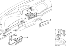 Дополнительные элементы таксометра для BMW E39 525d M57 (схема запасных частей)
