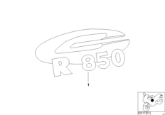 переводная картинка для BMW 59C1 R 850 C 99 (0421) 0 (схема запасных частей)
