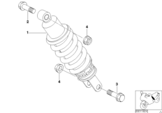 амортизационная стойка Зд для BMW 59C3 R 1200 C Indep. 00 (0405,0433) 0 (схема запасных частей)