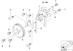 Насос гидроусилителя рулевого управл.M52 для BMW E36 323ti M52 (схема запасных частей)