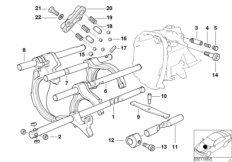 S5D...G внутренние детали переключения для BMW E46 316ti N45 (схема запасных частей)