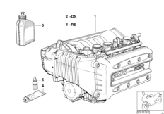 Двигатель для MOTO 89V3 K 1200 RS 97 (0544,0554) 0 (схема запасных частей)