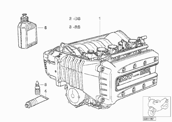 Двигатель для BMW K41 K 1200 GT 01 (0548,0558) 0 (схема запчастей)