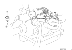Жгут проводов двигателя/ тахометр для MOTO A61 A61 (9251) 0 (схема запасных частей)