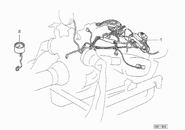 Жгут проводов двигателя/ тахометр для BMW A61 A61 (9251) 0 (схема запчастей)