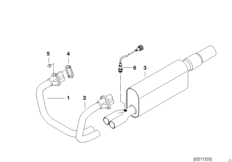 Система выпуска ОГ для BMW A61 A61 (9251) 0 (схема запасных частей)