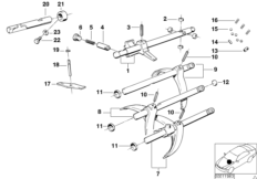 Getrag 240 Внутрен.детали механизма ПП для BMW E30 318i M40 (схема запасных частей)