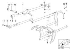 Getrag 280 Внутрен.детали механизма ПП для BMW E34 M5 S38 (схема запасных частей)