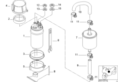 Система подачи топлива/насос/фильтр для MOTO 59C1 R 850 C 99 (0421) 0 (схема запасных частей)