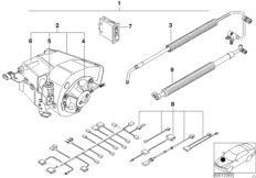 Детали кондиционера Economic I для BMW E36 318i M43 (схема запасных частей)