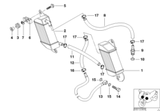 Масляный радиатор/трубопровод масл.рад. для BMW K30 R 1200 CL (0442,0496) 0 (схема запасных частей)