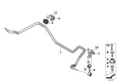 стабилизатор задний для BMW E46 325xi M54 (схема запасных частей)