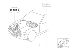 Кондиционера Economic, обзор для BMW E36 318is M44 (схема запасных частей)