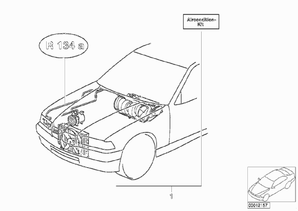 Кондиционера Economic, обзор для BMW E36 323i M52 (схема запчастей)