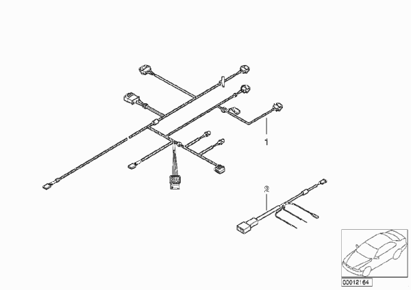 Провода отопителя для BMW E38 750iLP M73N (схема запчастей)