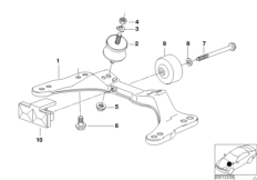 Крепление КПП для BMW Z3 Z3 2.2i M54 (схема запасных частей)