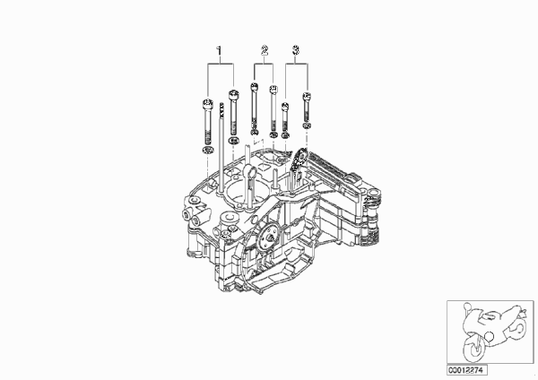 Резьбовое соединение картера двигателя П для MOTO K30 R 1200 CL (0442,0496) 0 (схема запчастей)