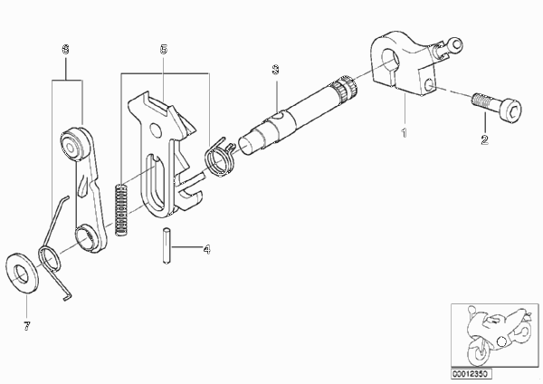 Детали механизма ПП 5-ступ. КПП для BMW 59C3 R 1200 C Indep. 00 (0405,0433) 0 (схема запчастей)