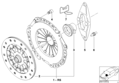 Сцепление для BMW E53 X5 3.0d M57N (схема запасных частей)