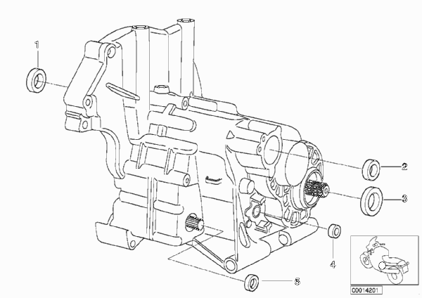 Коробка передач/сальник для BMW K30 R 1200 CL (0442,0496) 0 (схема запчастей)
